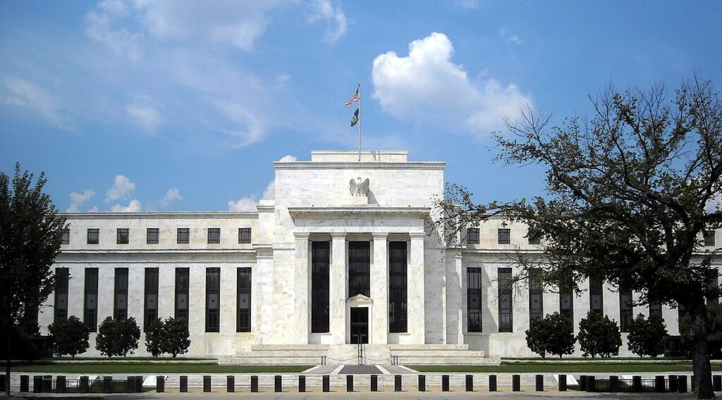 The Federal Reserve building in Washington, where policymakers set U.S. interest rates