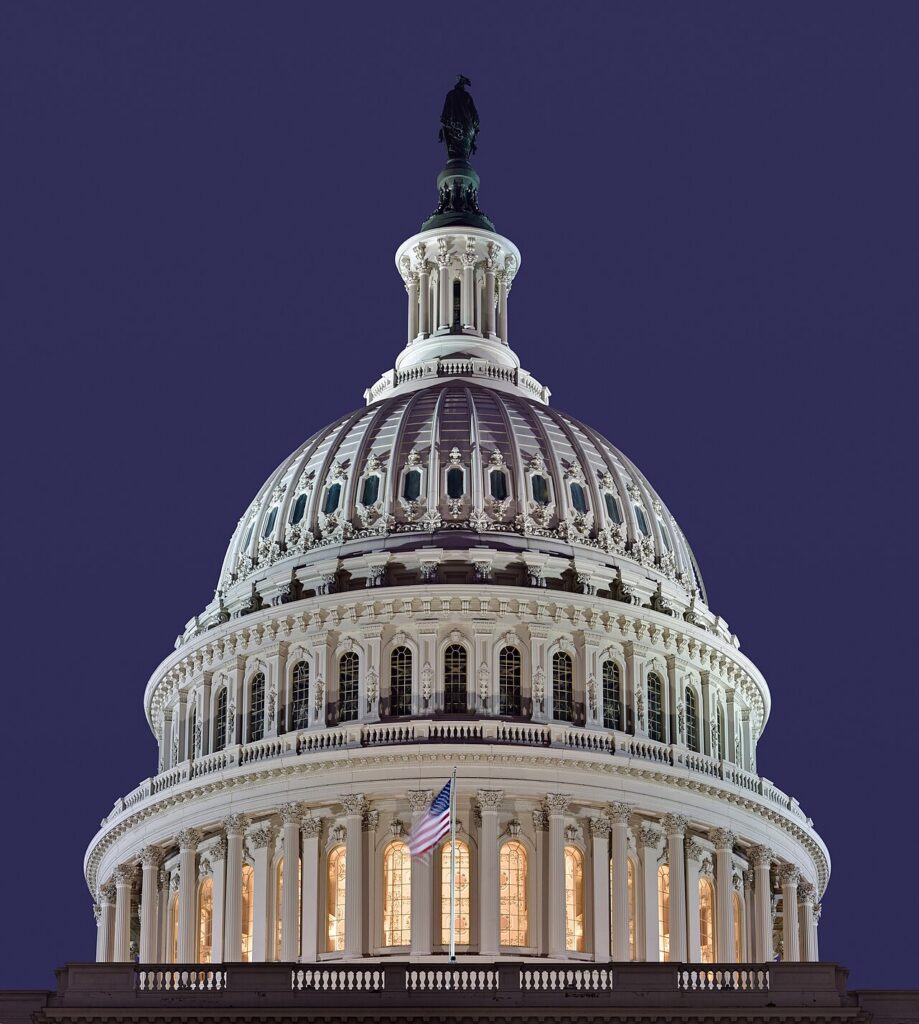 The United States Capitol, where control of Congress is at stake in the 2026 midterms