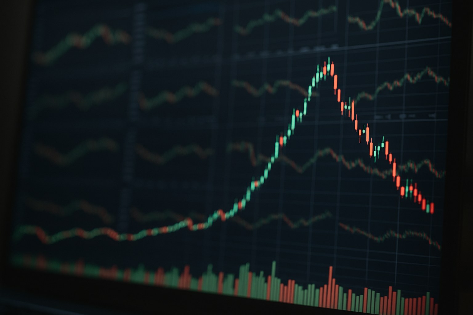 stock market charts data screen