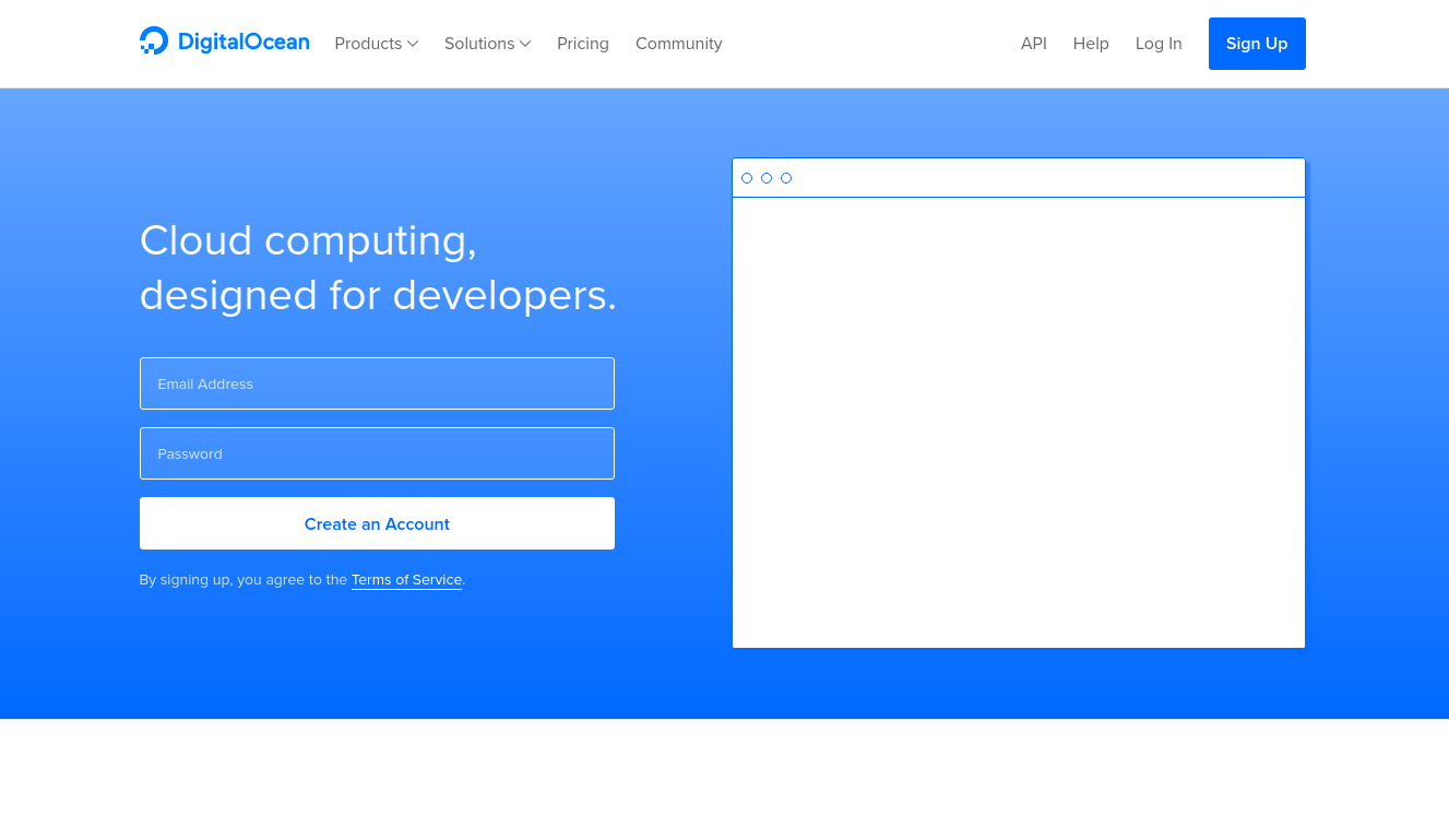 DigitalOcean screenshot