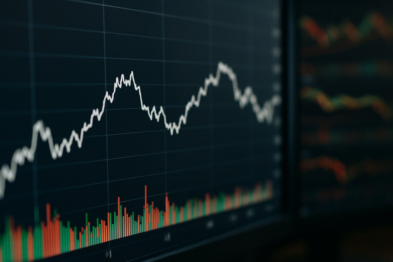 stock market charts data screen