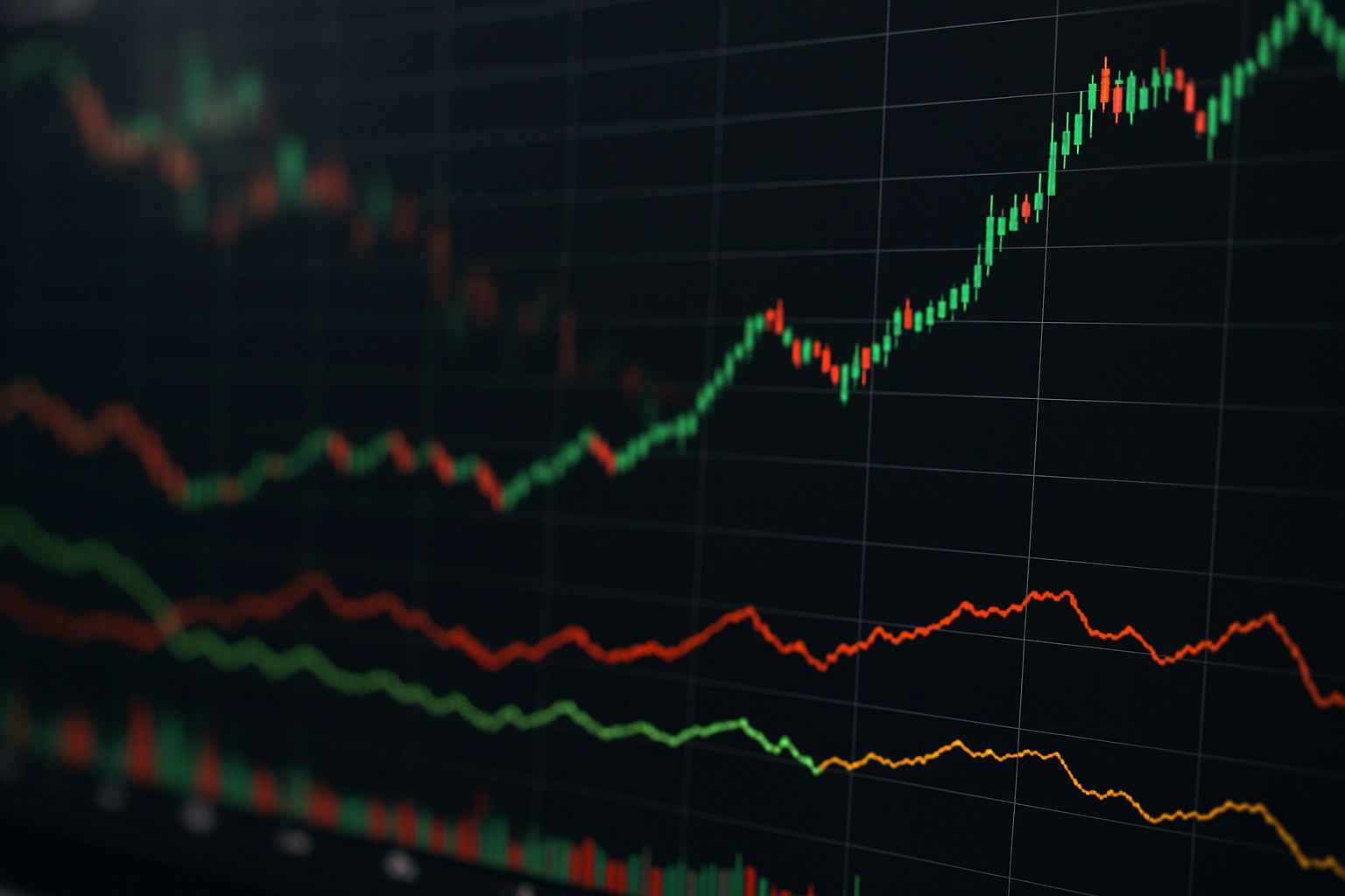 stock market charts data screen