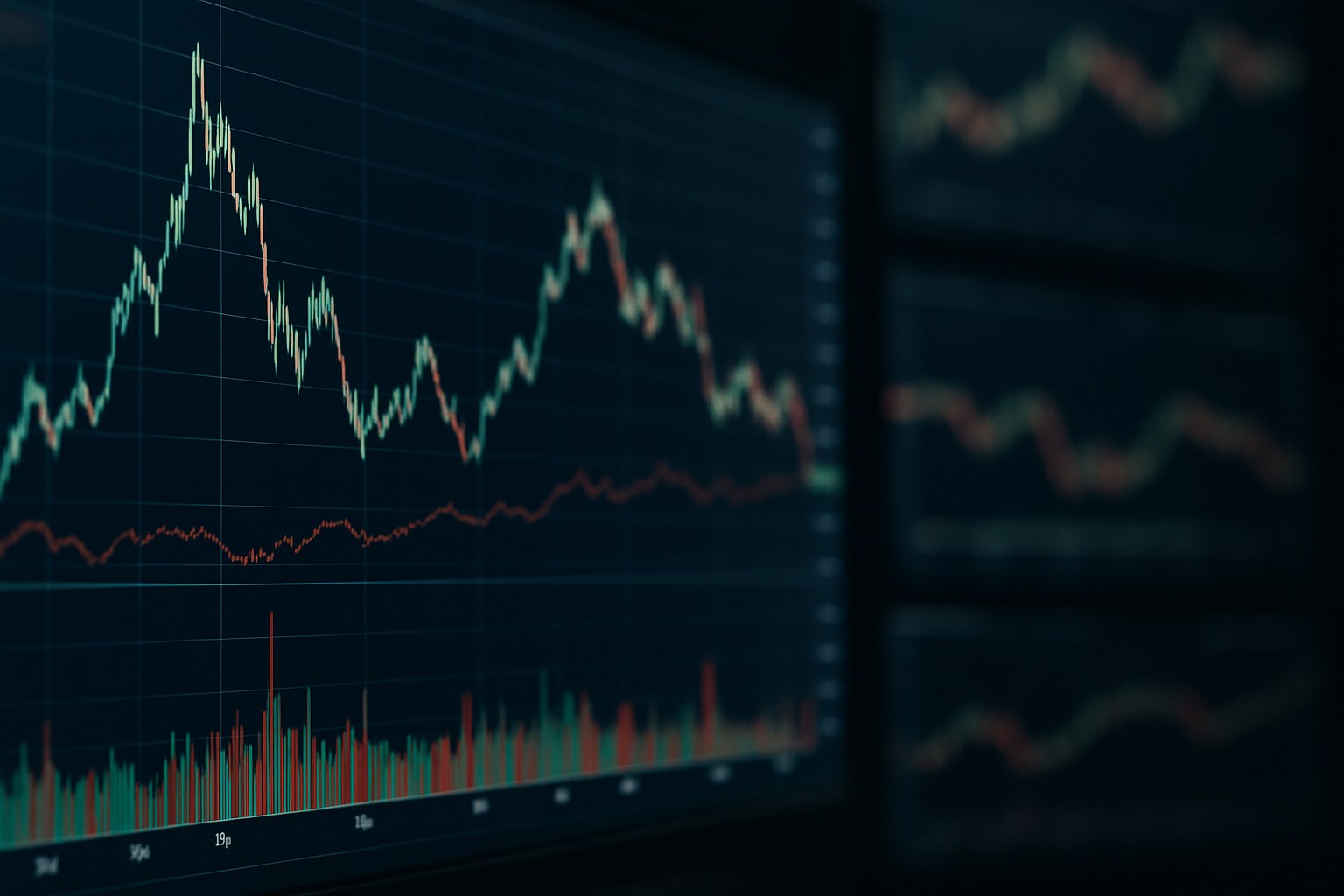 stock market charts data screen