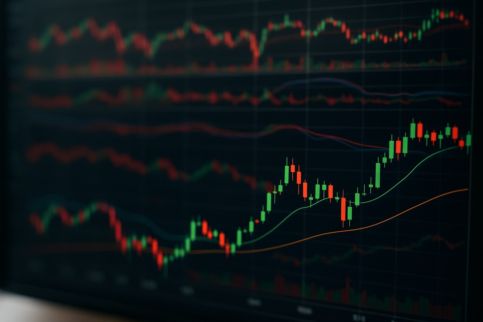 stock market charts data screen
