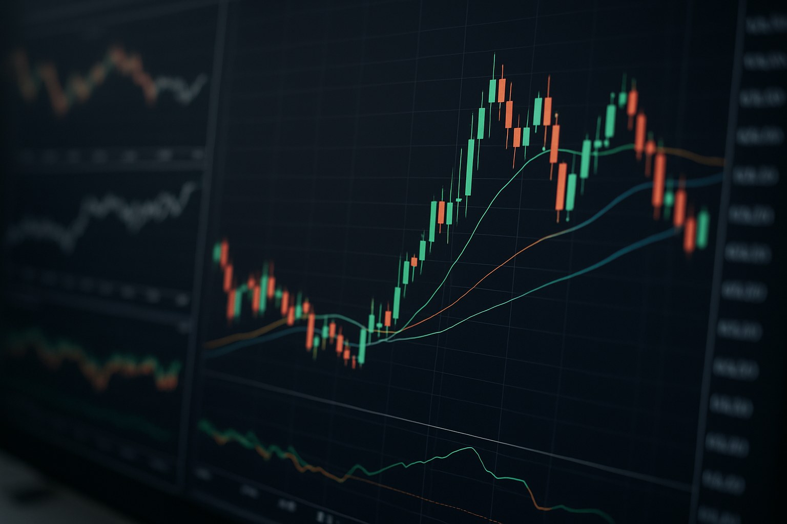 stock market charts data screen