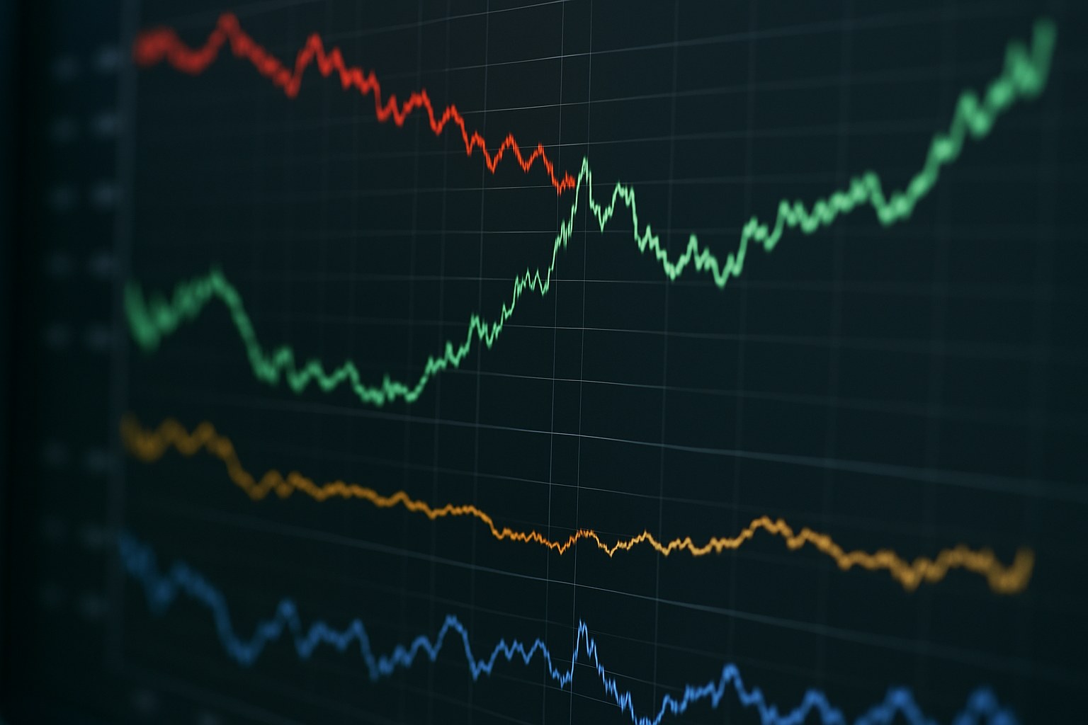 stock market charts data screen