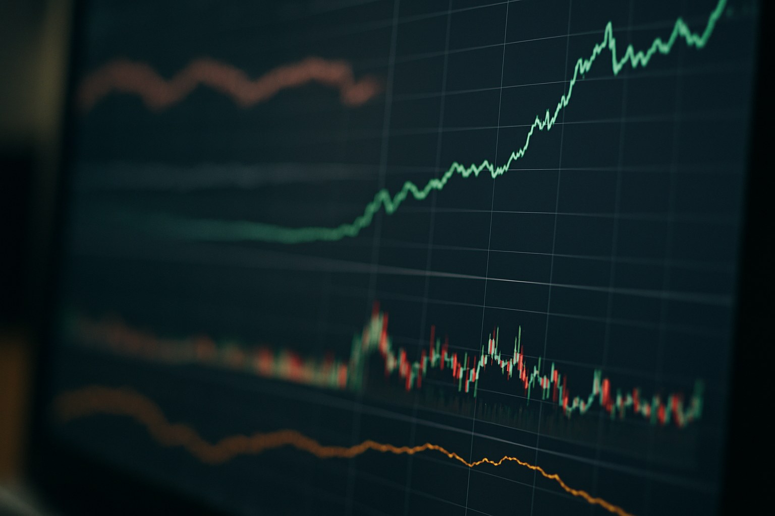 stock market charts data screen