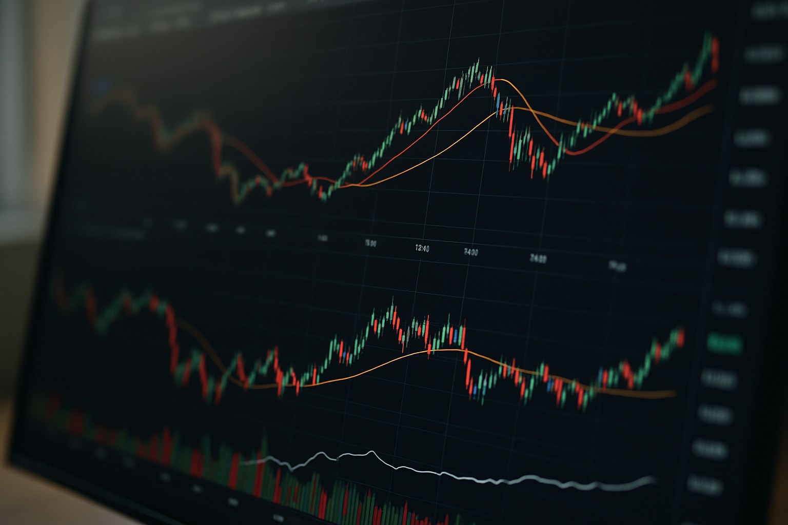 stock market charts data screen