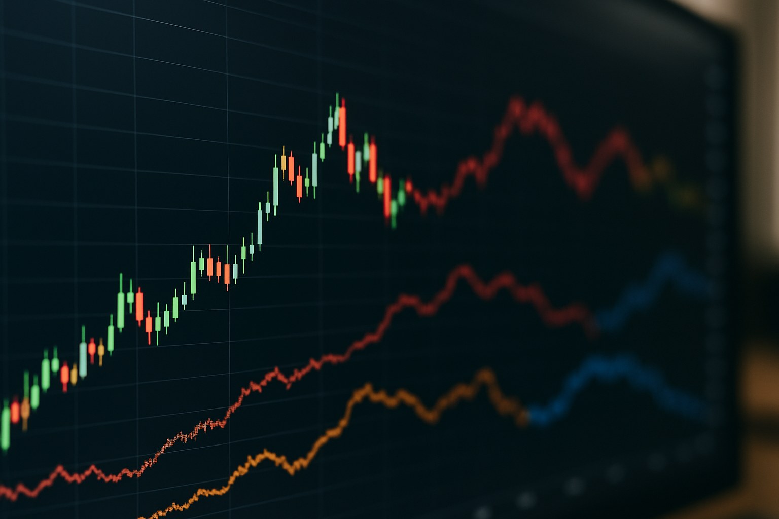 stock market charts data screen