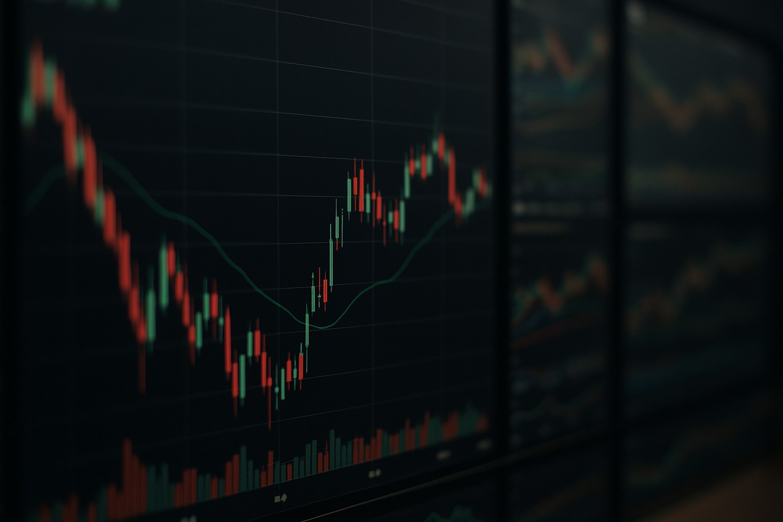 stock market charts data screen