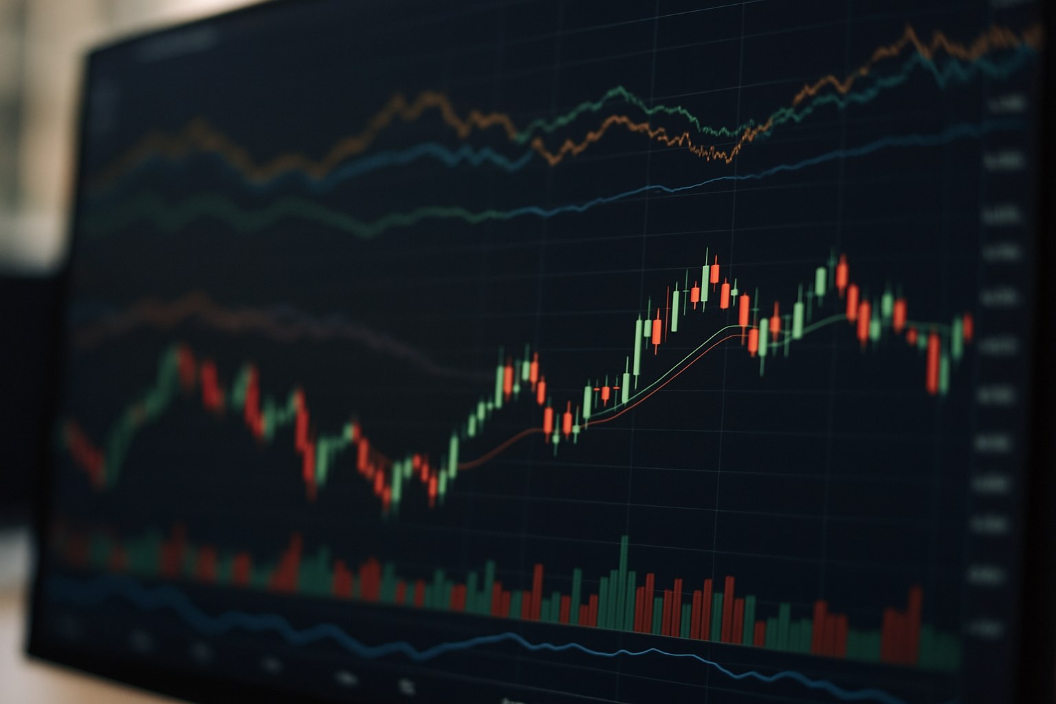 stock market charts data screen
